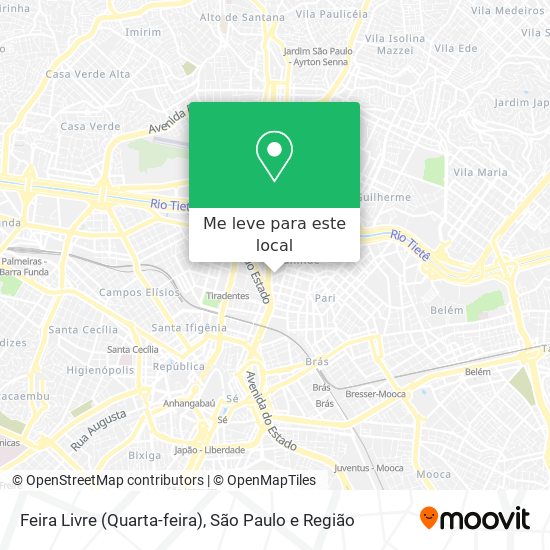 Feira Livre (Quarta-feira) mapa