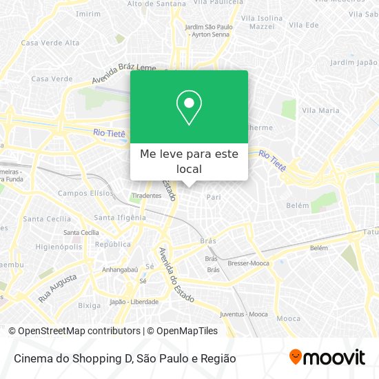 Cinema do Shopping D mapa