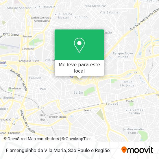 Flamenguinho da Vila Maria mapa