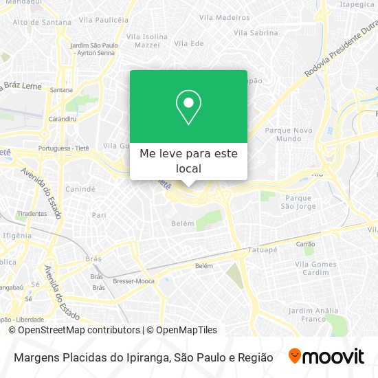 Margens Placidas do Ipiranga mapa