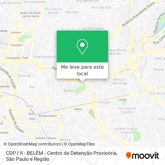 CDP I II - BELÉM - Centro de Detenção  Provisória mapa