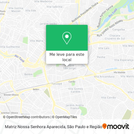 Matriz Nossa Senhora Aparecida mapa