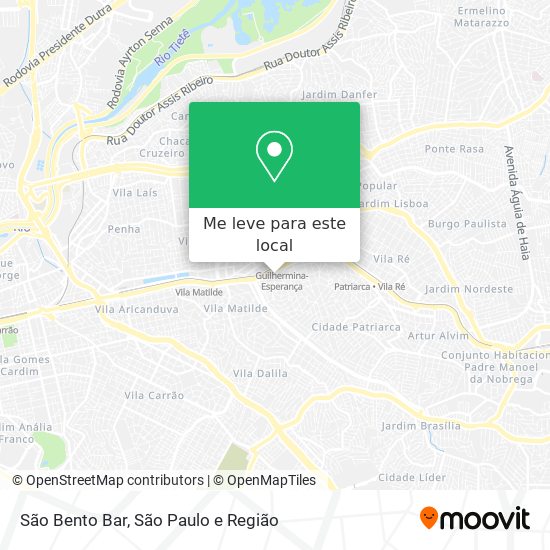 São Bento Bar mapa