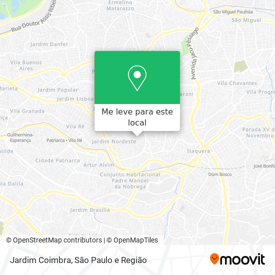 Jardim Coimbra mapa