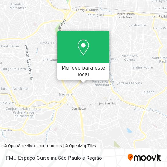 FMU Espaço Guiselini mapa