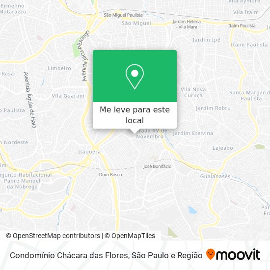 Condomínio Chácara das Flores mapa