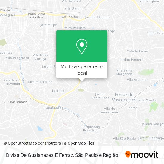 Divisa De Guaianazes E Ferraz mapa