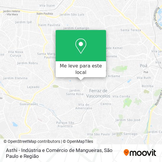 Asthi - Indústria e Comércio de Mangueiras mapa