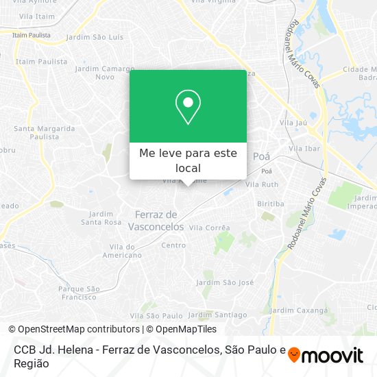 CCB Jd. Helena - Ferraz de Vasconcelos mapa