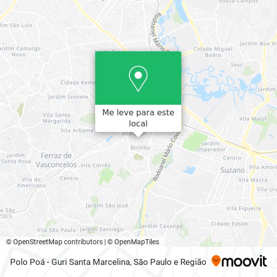 Polo Poá - Guri Santa Marcelina mapa