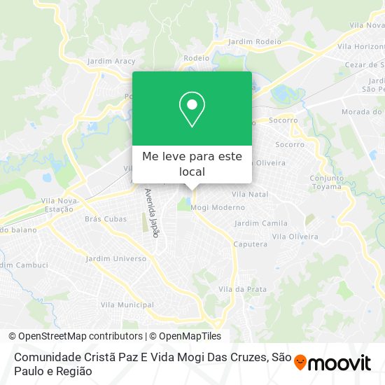 Comunidade Cristã Paz E Vida Mogi Das Cruzes mapa