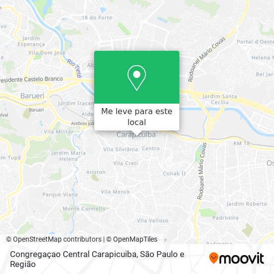 Congregaçao Central Carapicuiba mapa