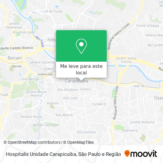 Hospitalis Unidade Carapicuiba mapa