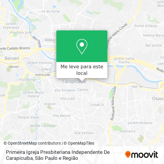 Primeira Igreja Presbiteriana Independente De Carapicuiba mapa