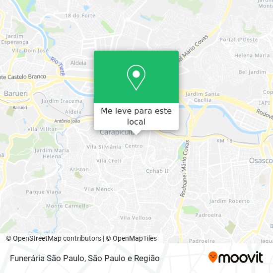 Funerária São Paulo mapa