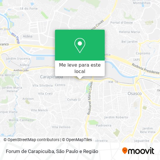Forum de Carapicuiba mapa
