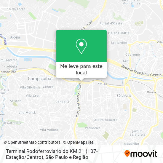Terminal Rodoferroviario do KM 21 (107-Estação / Centro) mapa