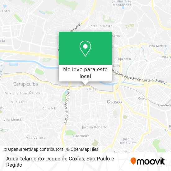 Aquartelamento Duque de Caxias mapa