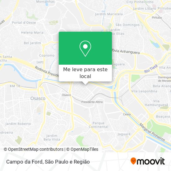 Campo da Ford mapa