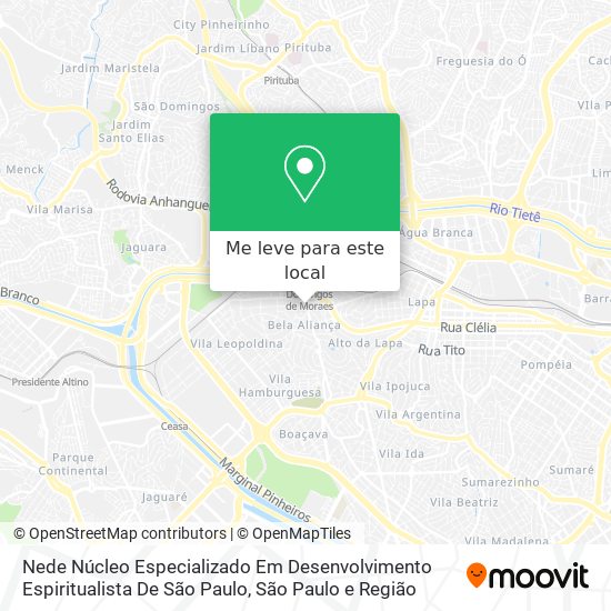 Nede Núcleo Especializado Em Desenvolvimento Espiritualista De São Paulo mapa