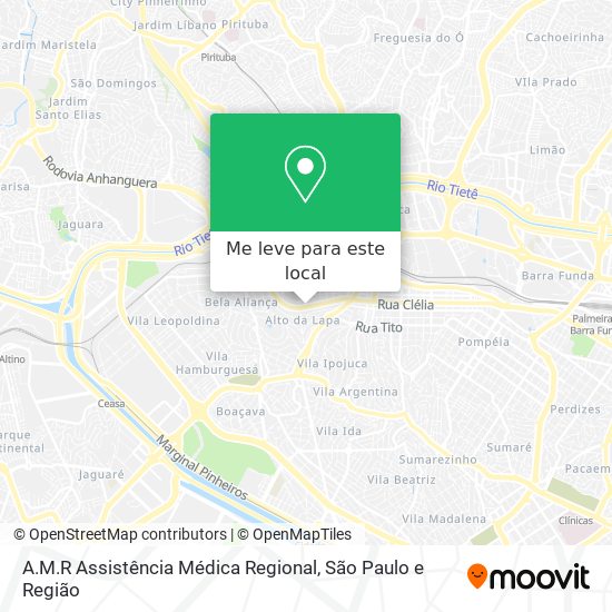 A.M.R Assistência Médica Regional mapa