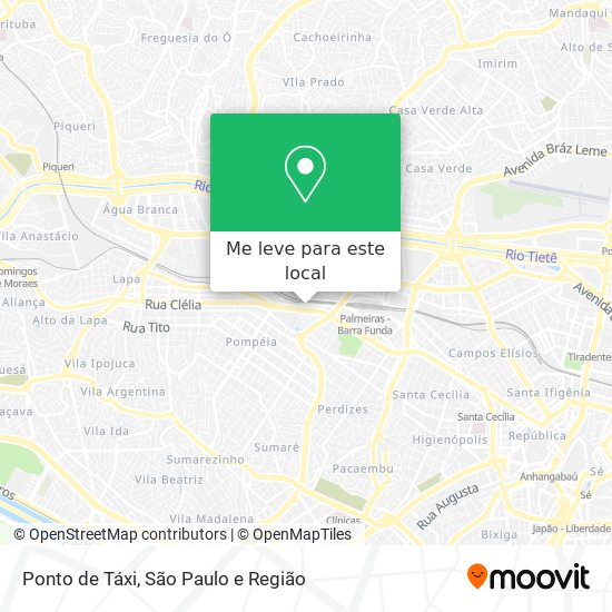 Ponto de Táxi mapa