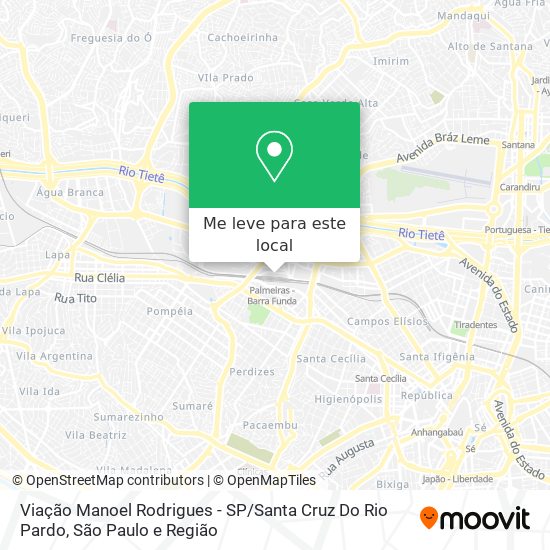 Viação Manoel Rodrigues - SP / Santa Cruz Do Rio Pardo mapa
