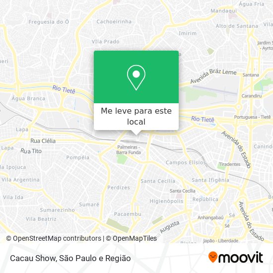 Cacau Show mapa