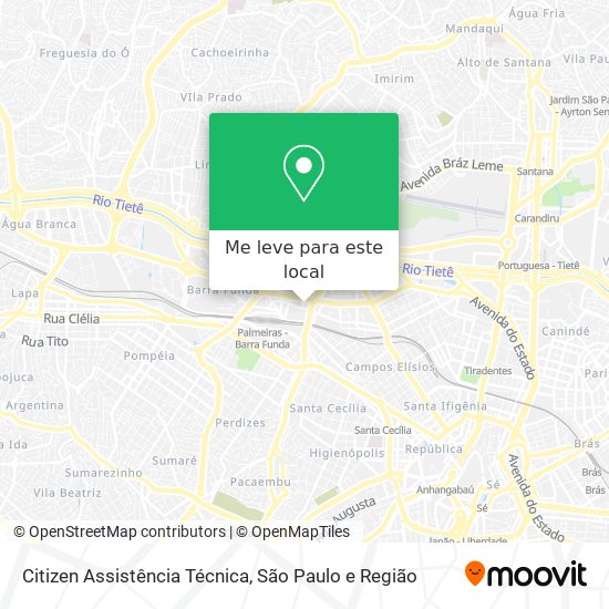 Citizen Assistência Técnica mapa