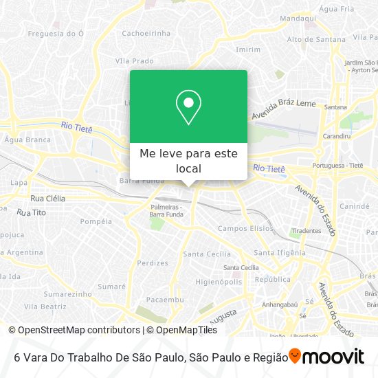 6 Vara Do Trabalho De São Paulo mapa