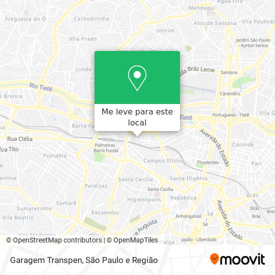 Garagem Transpen mapa