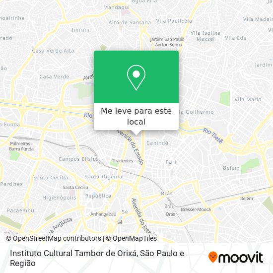 Instituto Cultural Tambor de Orixá mapa
