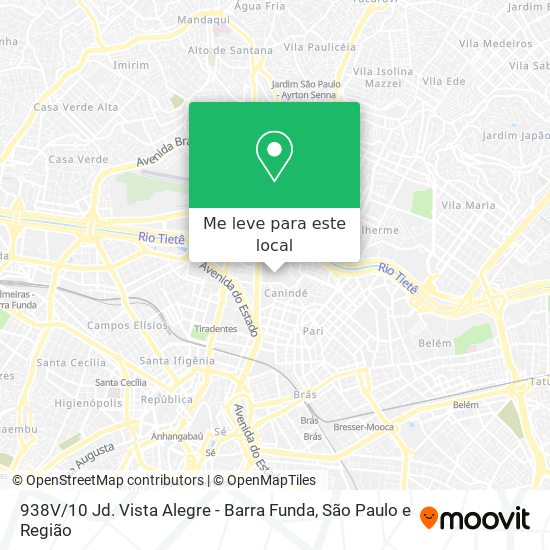 938V / 10 Jd. Vista Alegre - Barra Funda mapa