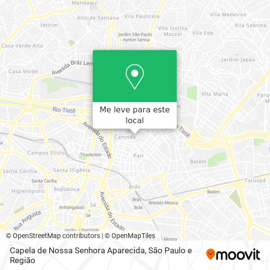 Capela de Nossa Senhora Aparecida mapa