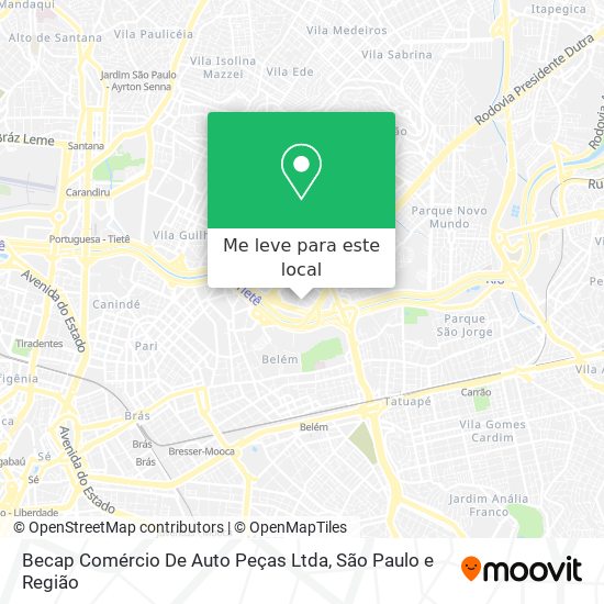 Becap Comércio De Auto Peças Ltda mapa