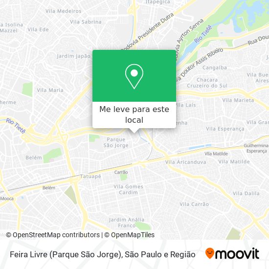 Feira Livre (Parque São Jorge) mapa
