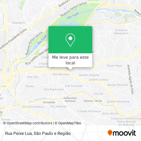 Rua Peixe Lua mapa