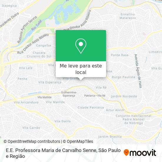 E.E. Professora Maria de Carvalho Senne mapa