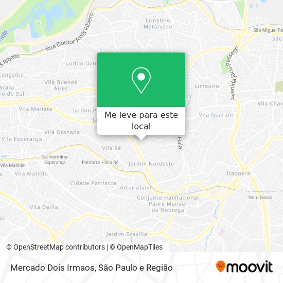 Mercado Dois Irmaos mapa