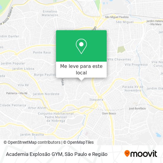 Academia Explosão GYM mapa