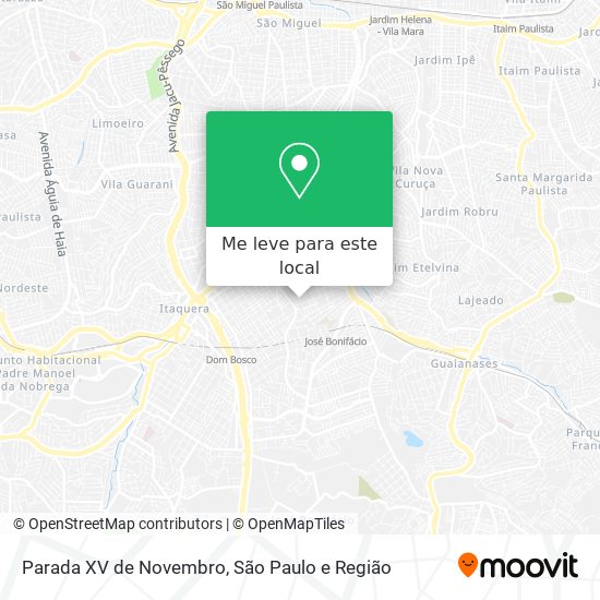 Parada XV de Novembro mapa