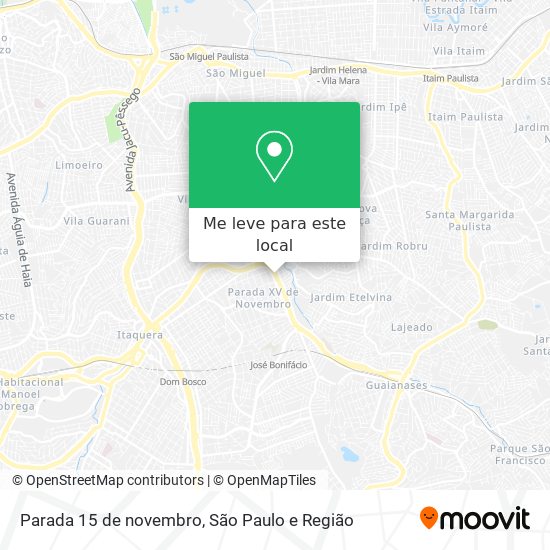 Parada 15 de novembro mapa