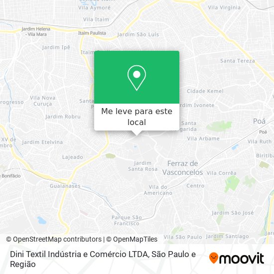 Dini Textil Indústria e Comércio LTDA mapa