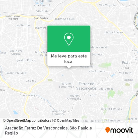 Atacadão Ferraz De Vasconcelos mapa