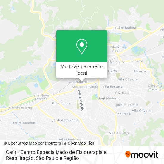 Cefir - Centro Especializado de Fisioterapia e Reabilitação mapa