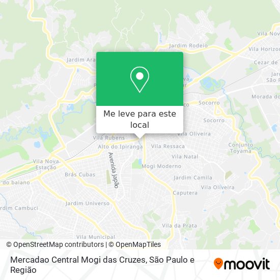 Mercadao Central Mogi das Cruzes mapa