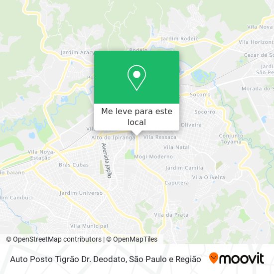 Auto Posto Tigrão Dr. Deodato mapa