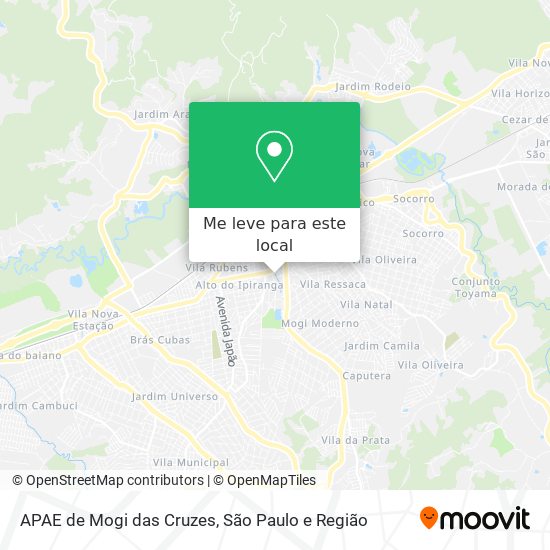 APAE de Mogi das Cruzes mapa