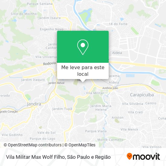 Vila Militar Max Wolf Filho mapa