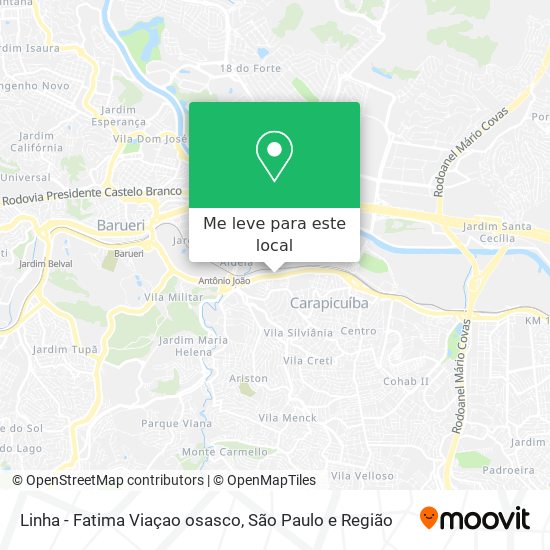 Linha - Fatima Viaçao osasco mapa
